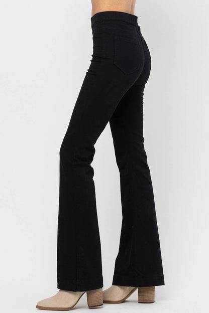 Jelly Jeans Pull On Black Flare