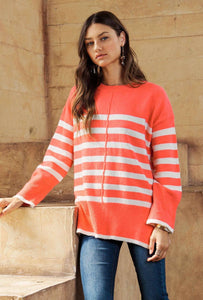 Tomato Striped Sweater Tunic*