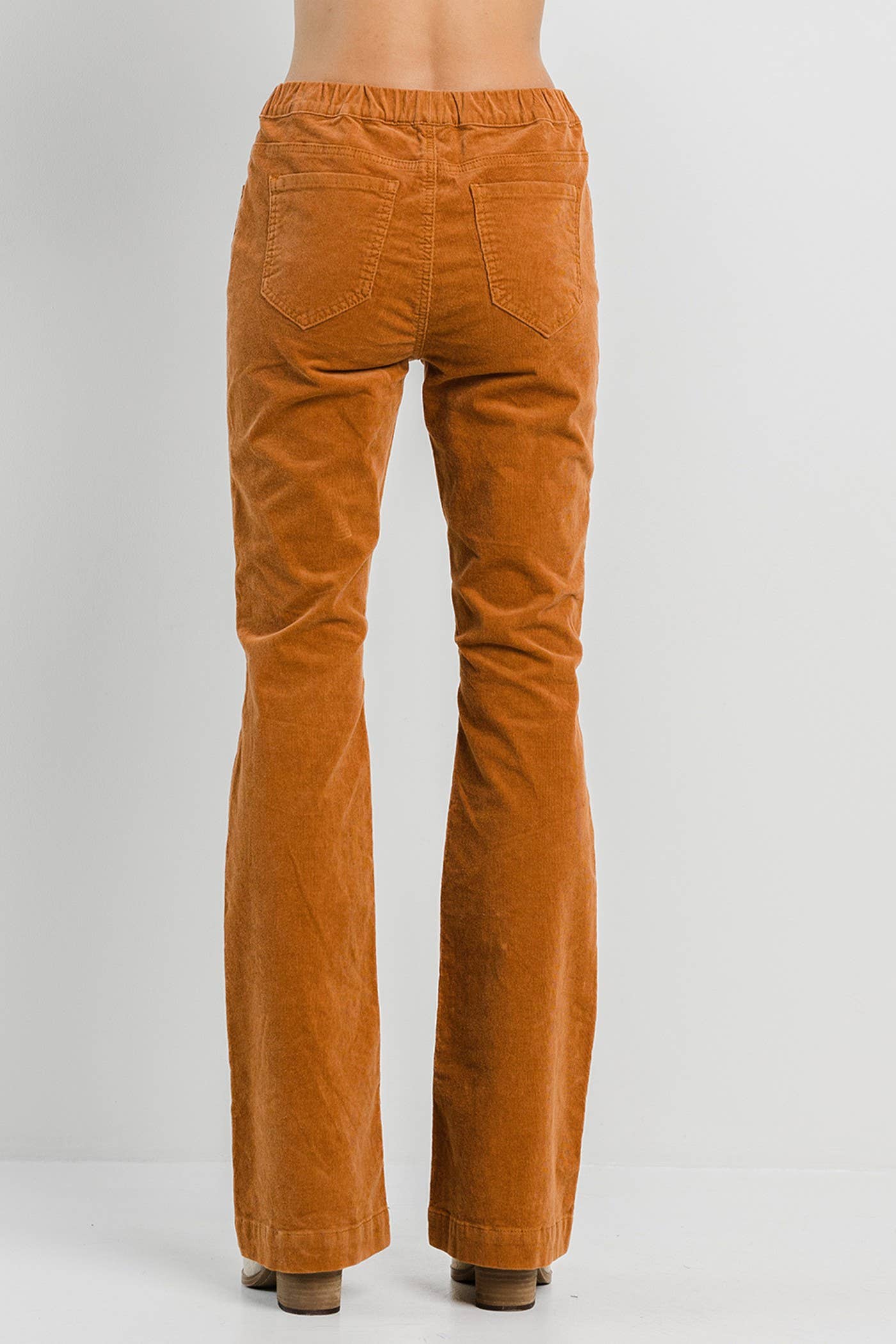 Caramel Corduroy Pull On Flare