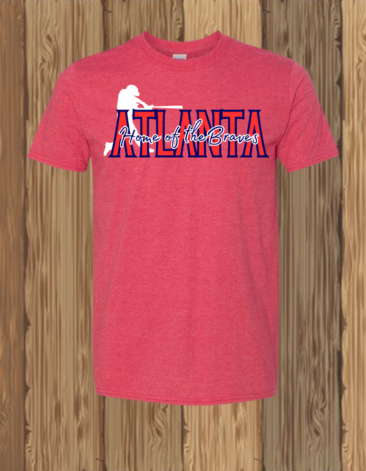 Braves T Shirt Heather Red*