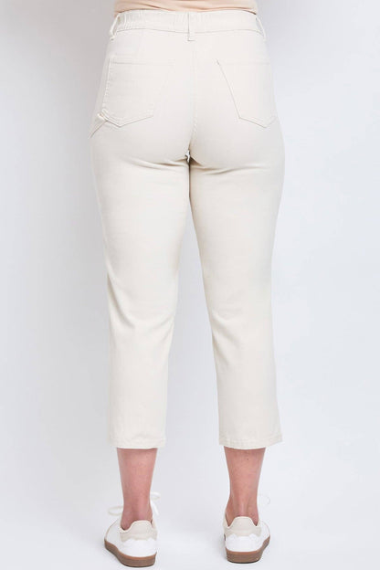 Ecru Tummy Control Cropped Pant