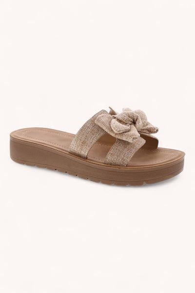Susie Bow Knot Sandal Beige