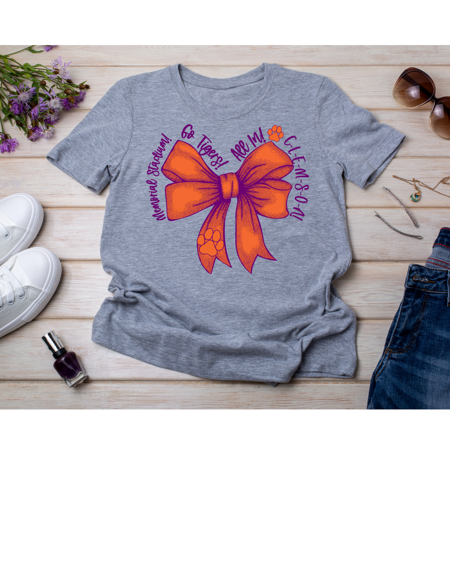 Clemson Bow Tee