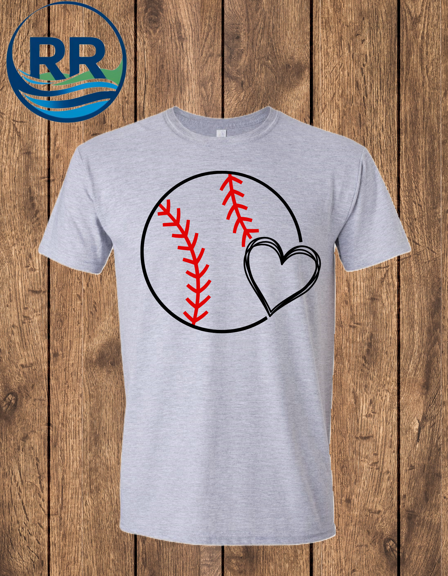 Graphic Heart Baseball Tee