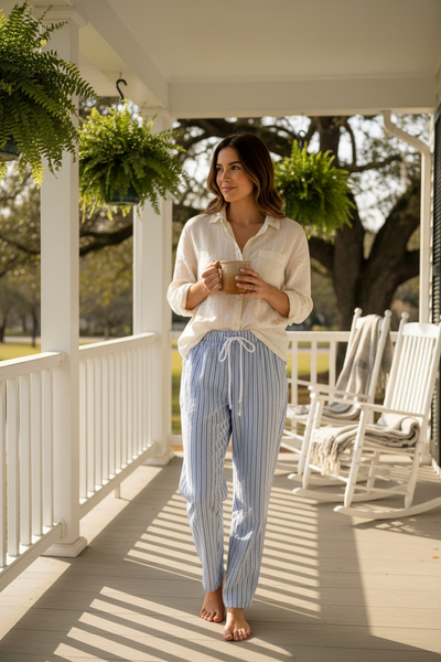 Pinstripe Casual Lounge Pants