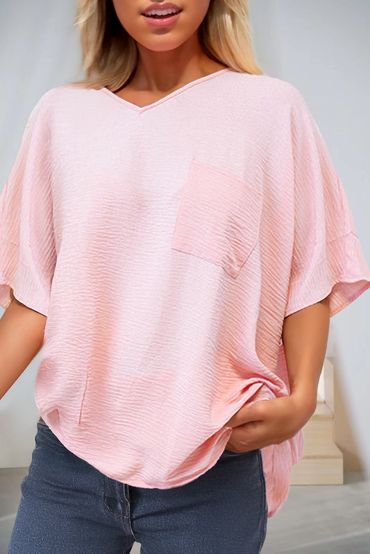 Pale Pink Airflow V-Neck Tee