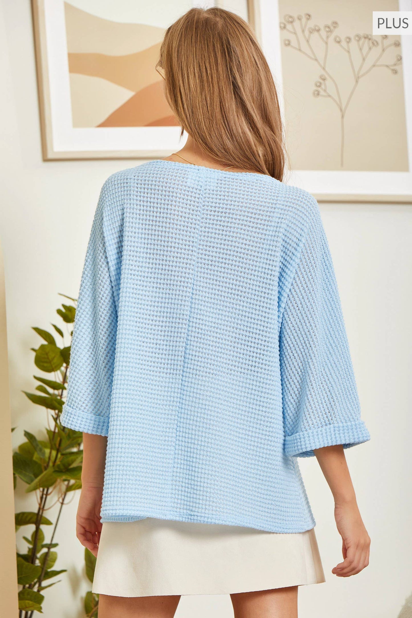 Light Blue Lightweight Sweater Top