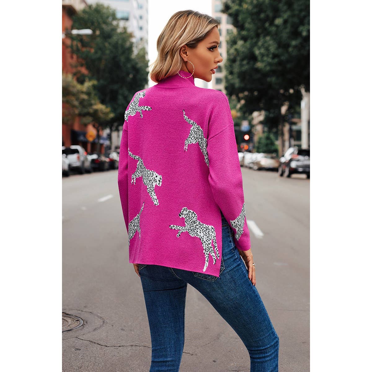 Fuchsia Leopard Sweater