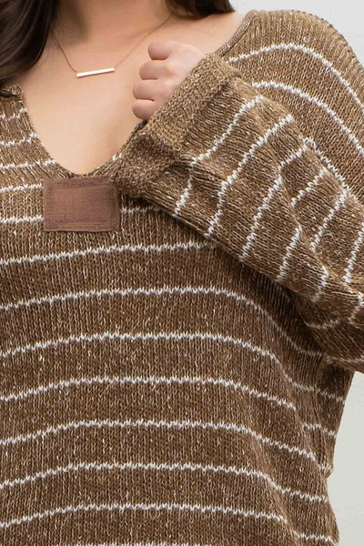 Drop Knit Sweater, Curvy*