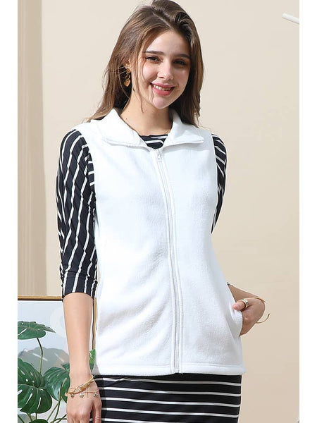 Fleece Vest W/Pockets Zip