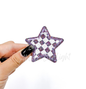 Purple checkered star patch