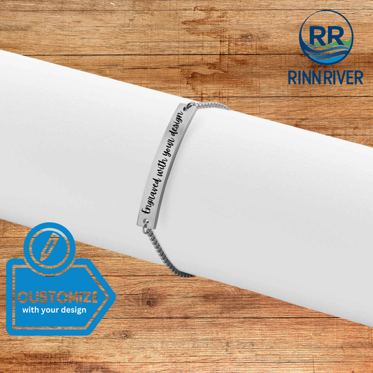 Adjustable Stainless Steel Curved Bar Bracelet: Stainless