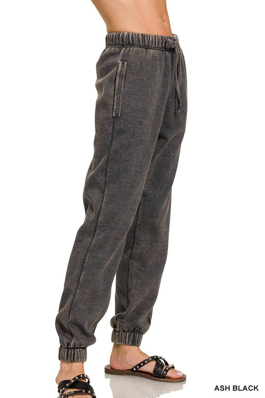 Ash Black Fleece Sweatpants