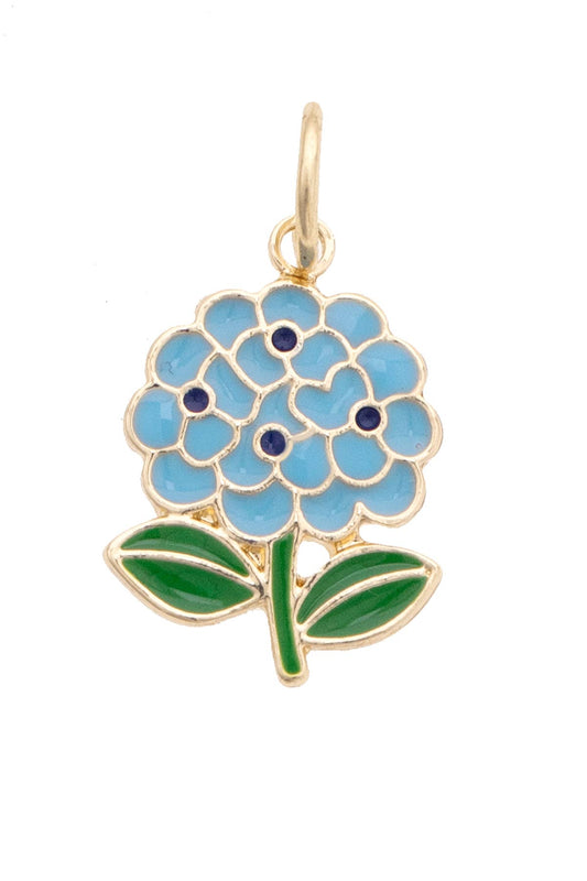 Blue Hydrangea Bouquet Charm