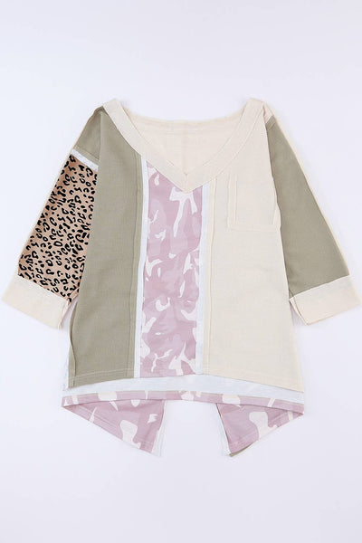 Oversized Patterned Panel Top*