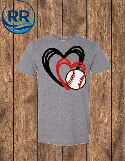 Double Hearts Baseball Tee