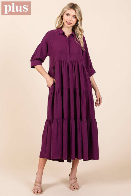 Plum Midi Dress