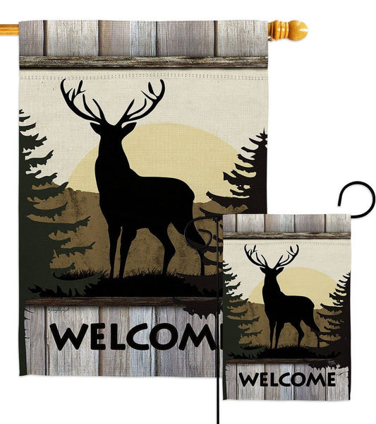 Garden Flag: Welcome Deer