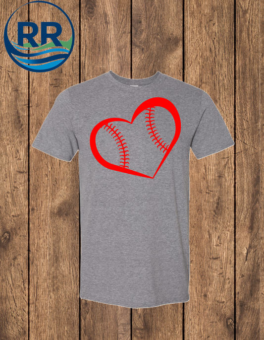 Red Heart Baseball Tee