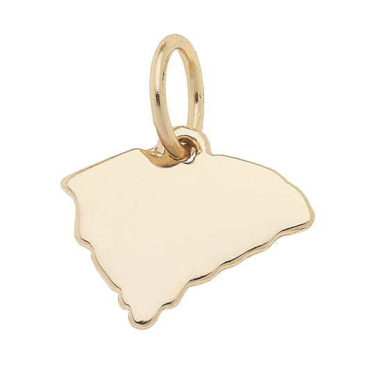 South Carolina State Charm in Shiny Gold