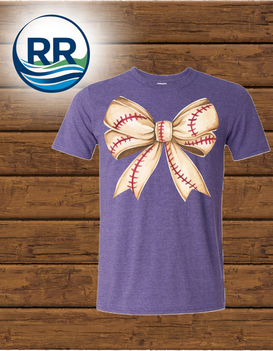 Baseball Bow-Heathered Purple