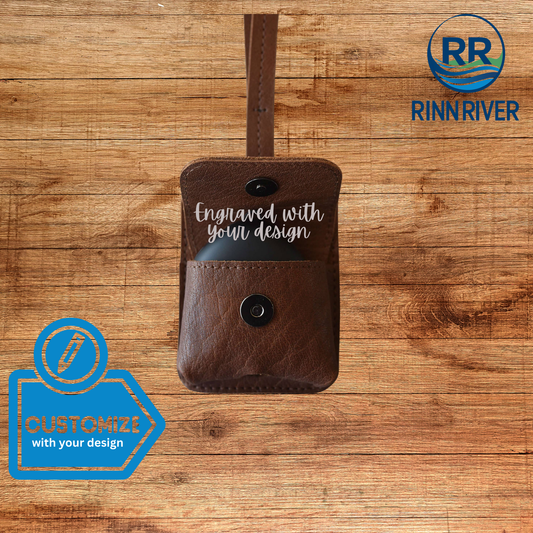Leather Airpod Holder: Brown