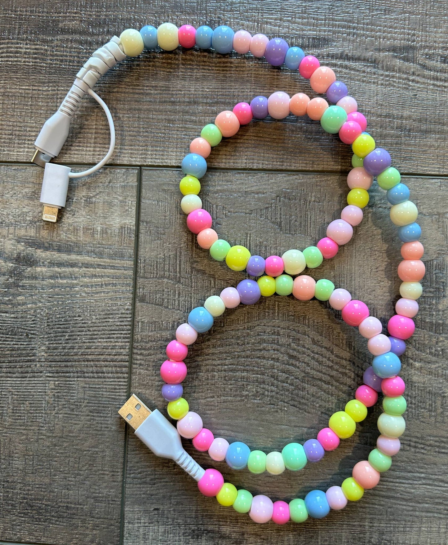 Beaded Phone Charger with Lightning & USB-C Cable*