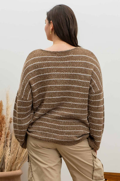 Drop Knit Sweater, Curvy*