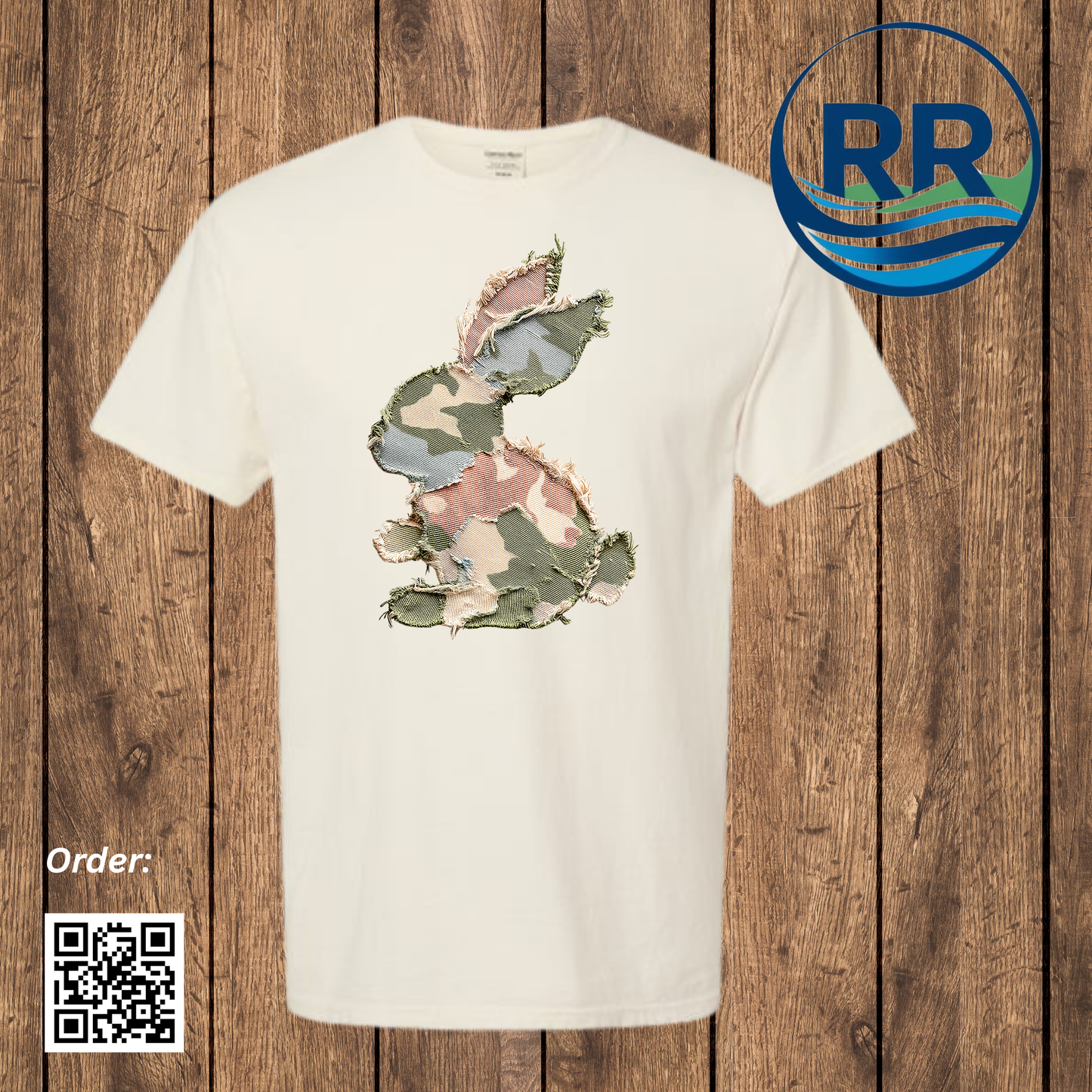 Patchwork Bunny ComfortWash T, Off-White