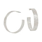 Silver Textured 1.75" Hoop