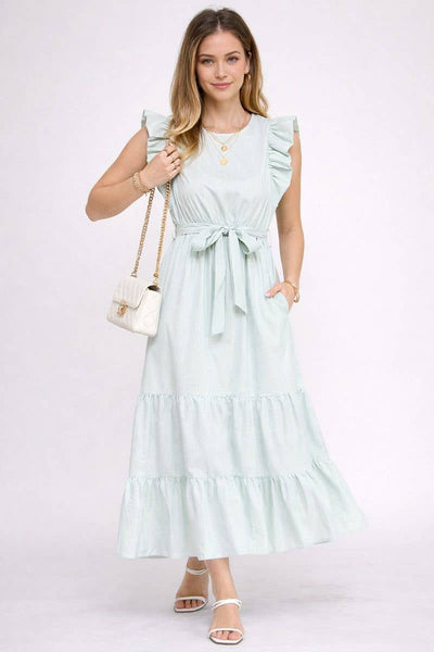 Tiered Maxi Dress Green