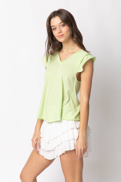 Lime Frills Top*