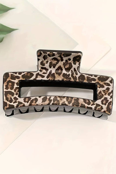 Leopard Print Large Hair Claw Clip