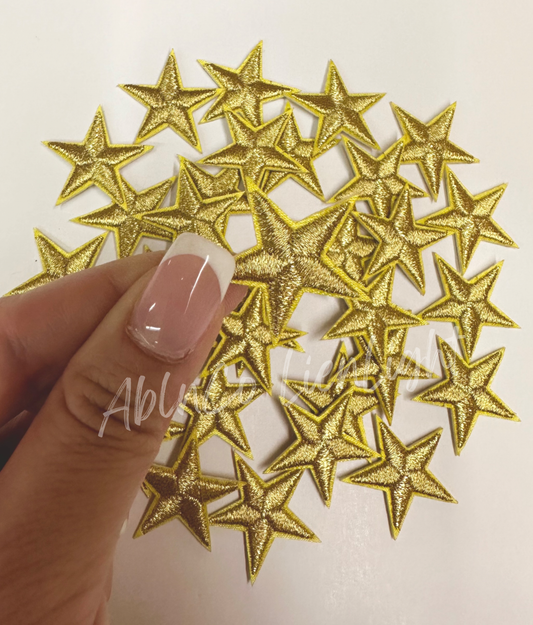 mini gold star patch