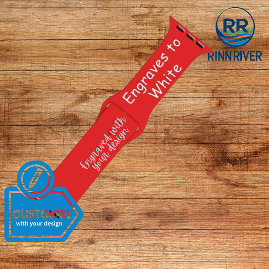 Dual Layer Silicone Apple Watch Band: Red