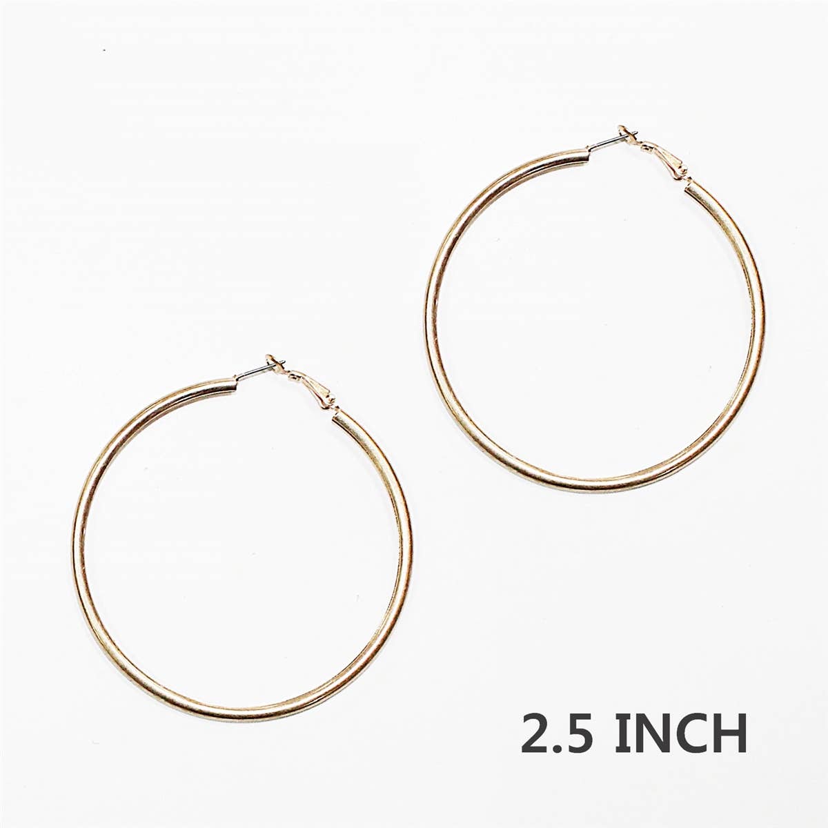 Worn Gold Hoop 2.5"