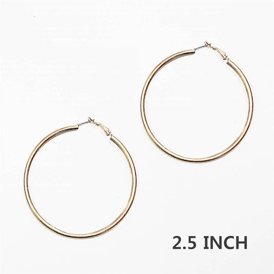 Worn Gold Hoop 2.5"