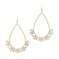 Gold Teardrop with Clear Glass Crystal Accents