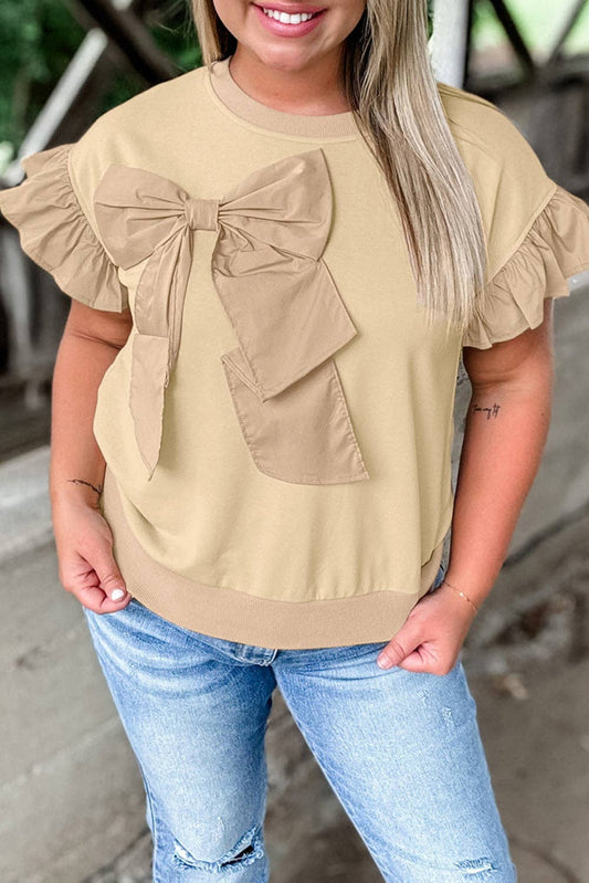 Parchment Bow Accent Top