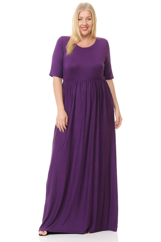 Purple Empire Maxi Dress