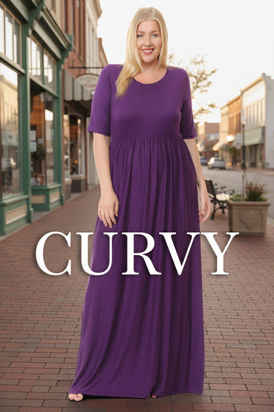 Purple Empire Maxi Dress