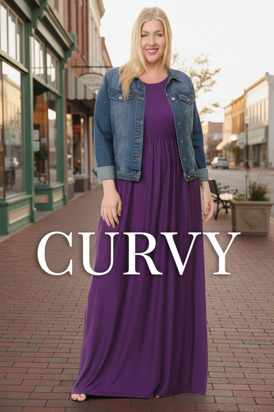 Purple Empire Maxi Dress