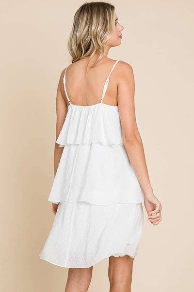 White Cascading Dress