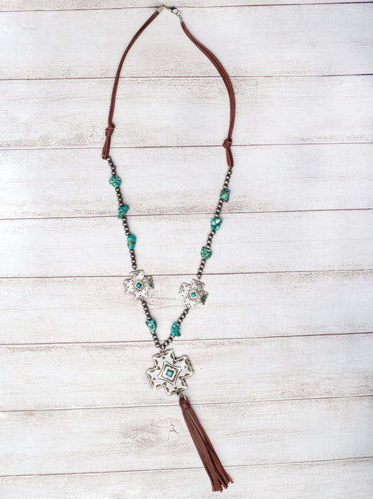 NAVAJO PEARL TASSEL NECKLACE*