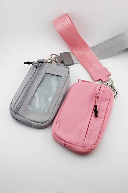 Nylon Zip Wallet- ID Window and Detachable Wristlet
