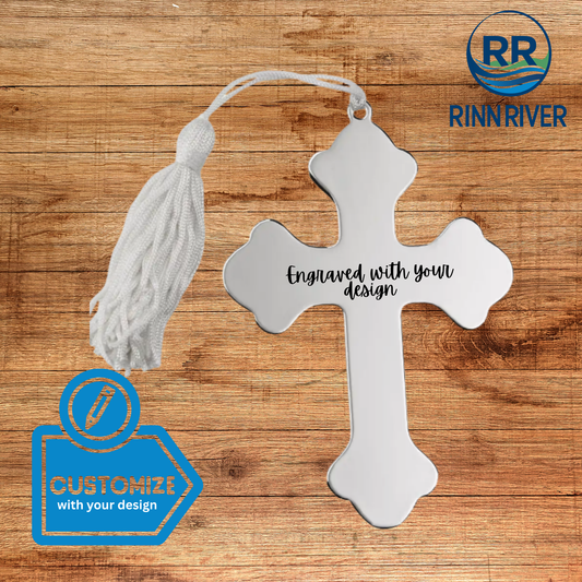 Cross Ornament W/white Tassel