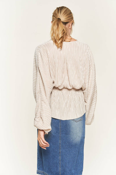 Black Contemporary Ribbed Top