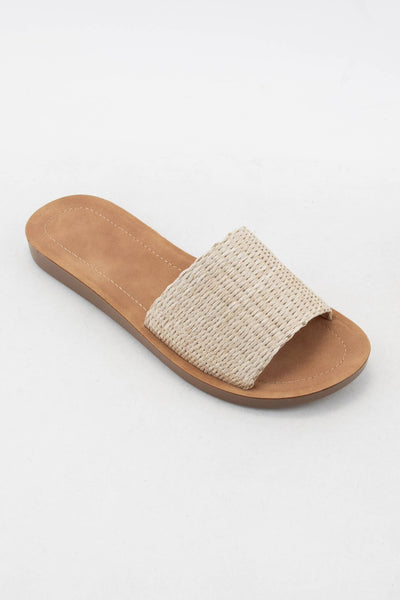 Light Raffia Efron Sandals