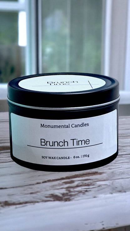 Brunch Time 6 oz Matte Black Tin Jar