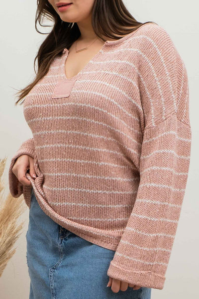Drop Knit Sweater, Curvy*
